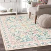 Vintage Modern Elegant Floral Vine Border Pattern Carpet Soft Decorative Mat Rug for Living Room Bedroom Home Decoration Rugs