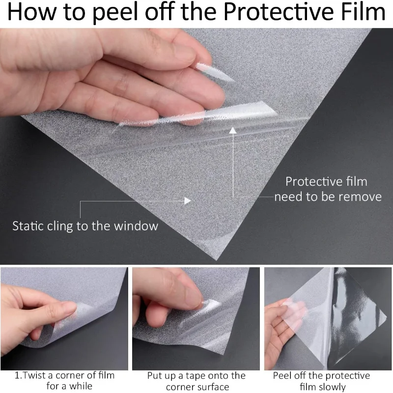 Frosted Privacy Decorative Film, Heat and UV Resistant, Anti-static, Adhesive Free Small Office/home Office - Image 6