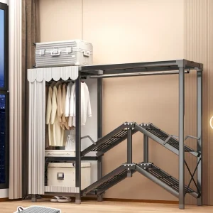 Personal Simple Folding Wardrobe for Small Apartments Rent House Bedroom Clothing Foldable Storage Rack Compact Organizer