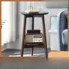 Household GoodsSofa Side Small Round Table Living Room Double Small Table Solid Wood Small Coffee Table
