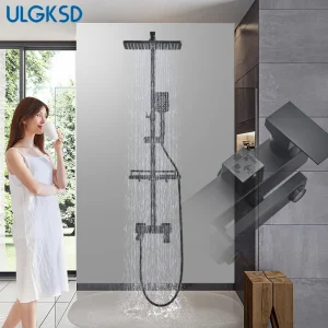 Bathroom Shower Set Faucet 3/4 Ways Showers Faucet Systems Pressurization Tap Wall Mounted Rainfall Modern Bathroom Faucet Crane