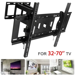 TV Wall Mount for 32-70in TVs Floating TV Stand Swivel Tilt Horizontal Adjustment TV Wall Bracket