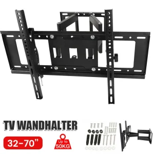 32-70inch TV Wall Mount Universal Television Mounting Holder Adjustable Low Profile Flat TV Support Mount for LCD LED TV Screen