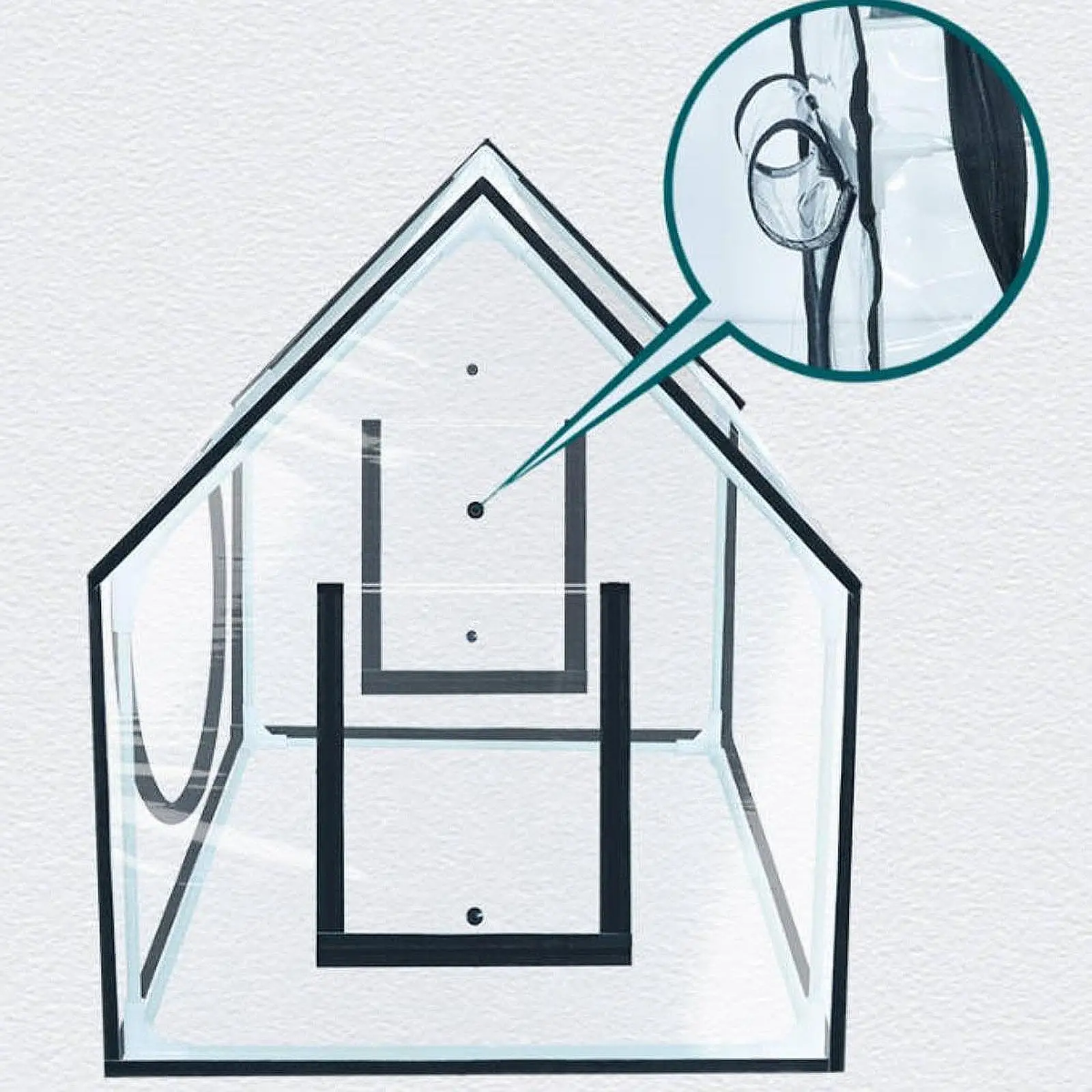 Mini Greenhouse Convenient Practical Rainproof Windproof Garden Accessory PVC