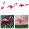 Decorative Pink Flamingo Garden Figurine Plastic Lawn Ornament for Outdoor Yard Home Fairy Garden