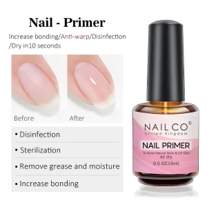 NAILCO 15ml Air Quick Dry Nail Primer Gel Nail Art Gel Lacquer Vernis Gel Desiccant Long Lasting UV Gel To Bond Natural Nails