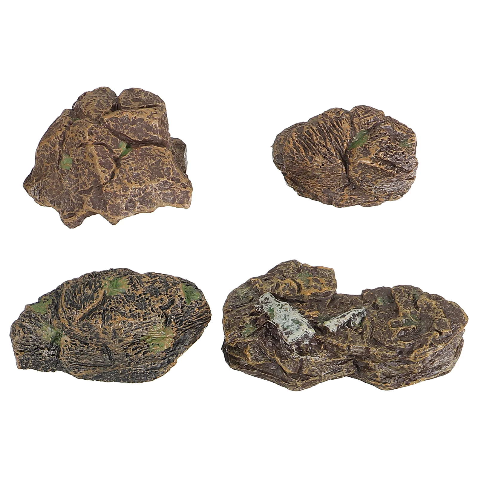 4Pcs Simulation Stones nament Miniature Landscape Decoration Bonsai Fairy Garden Crafts Sand Table Scene Garden Statues Stone - Image 3