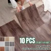 3D Wood Grain Self-Adhesive Vinyl Floor Wall Tiles Waterproof Anti-Slip Self-Adhesive Flooring Stickers for Living Room Bedroom