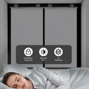 Shutters Roller Blackout Window Blinds No Drilling Black Curtains Terrace Decoration Vertical for Balcony Outdoor Curtain Roll