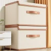 Fabric Box With Lid Large Storage Box Use Wardrobe Clothing Organizing Quilt Storage Box Clothes Toys Storage Organizer