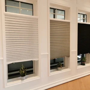 Blind for Window Self Adhesive Pleated Blinds Cordless No Drill Fabric Blinds Room Darkening Shades Blackout Shades for Bathroom