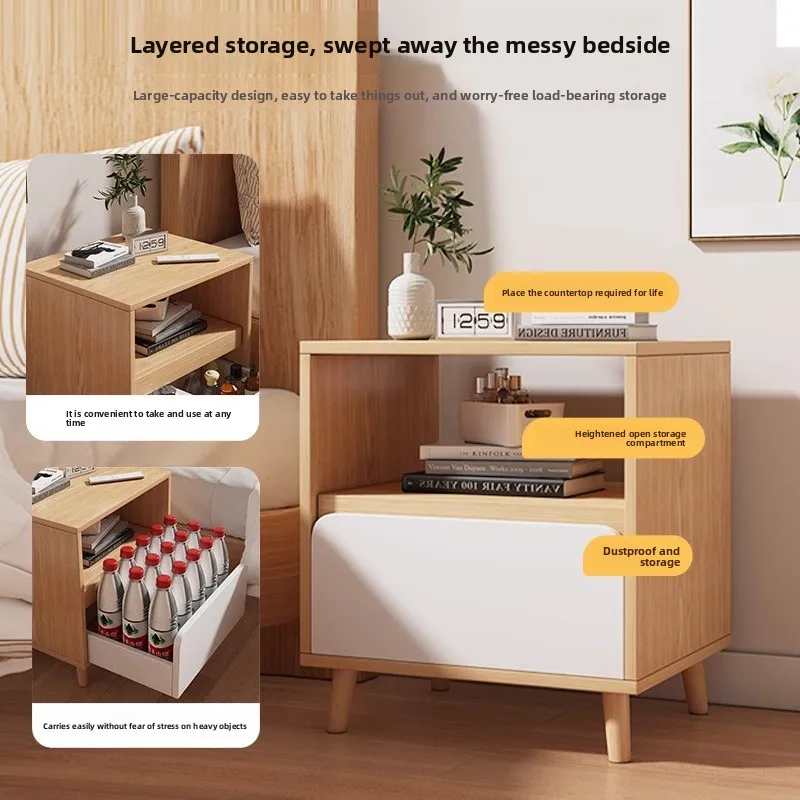 Bedside table Side cabinet Bedroom bedside drawer storage cabinet - Image 3