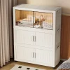 Kids Wardrobe Closet Storage Cabinet Multi Layer Plastic Foldable Drawer Organizer Baby Clothes Nursery Toy Storage White