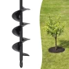 NEW Garden Auger Drill Bit, 5 * 60cm Carbon Steel Auger Post Hole Digger, for clay, rocky soil,fertilizer, mortar mixture, etc