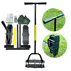 Stainless Steel Spring Tiller - Manual Garden Cultivator for Loosening Soil, Removing Weeds & Improving Aeration - Easy to Use