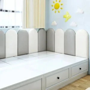 1PC 20x40cm Arc Headboard Bedroom Furniture Lit Room Decor Bed Head Nursery Anti-collision Wall Panels