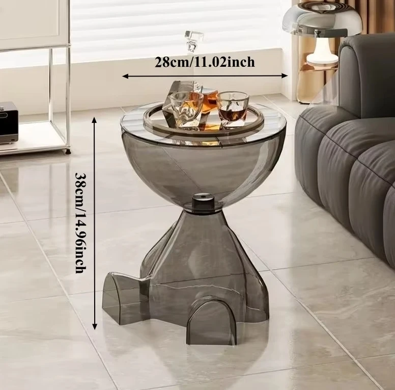 1pc High-Quality Acrylic Side Table Space-Saving Coffee Table for Home Living Room Sofa Bedside Nightstand - Image 6