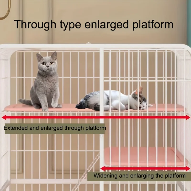 Black Square TubeDog Cage Extra Large Free Space Pet Cat House Indoor Cat Houses For Small And Medium-Sized Cat Households - Image 3