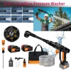 Cordless Pressure Washer Max 45 Bar/652PSI ,6-in-1 Nozzle ,Rechargeable Battery , for Car Home Garden Wash, 5M Long Hose
