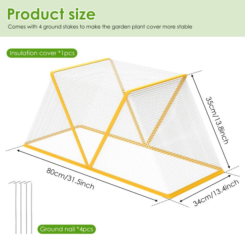 Greenhouse Cover Foldable Garden Vegetable Flower Insect-Proof Bird Portable Winter Warm Anti-uv Windproof Planting Greenhouse - Image 6