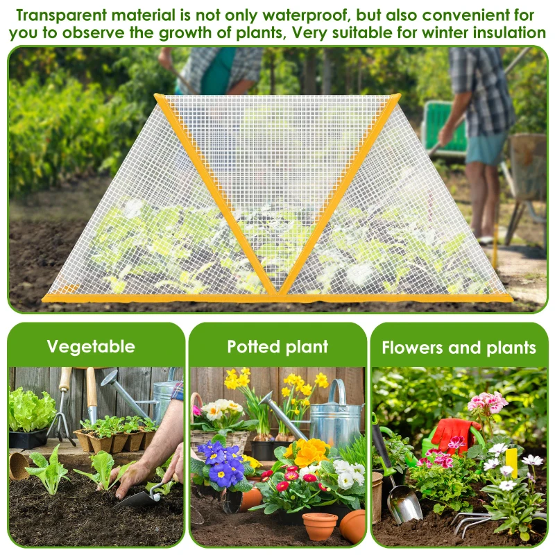 Greenhouse Cover Foldable Garden Vegetable Flower Insect-Proof Bird Portable Winter Warm Anti-uv Windproof Planting Greenhouse - Image 3