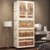 Simple household bedroom for babies Organizing box Baby wardrobe Children's storage cabinet Folding free installation locker