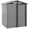 4.3 x 5ft Outdoor Garden Storage Shed - Grey Wood Effect