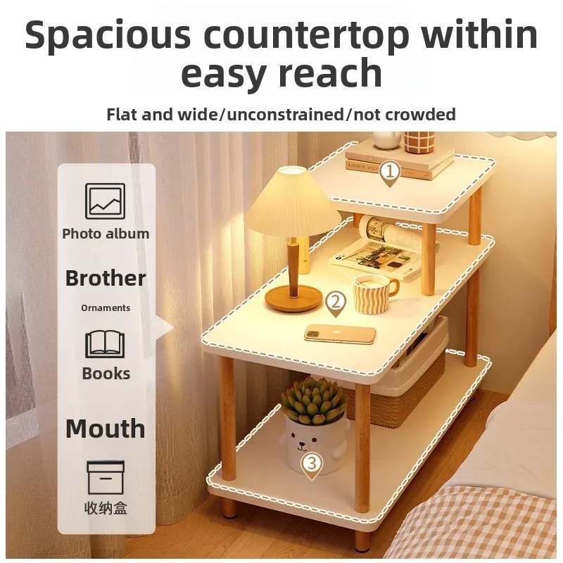 Household Goods Bedside Table Narrow Table Bedroom Small Cabinet Bedside Table Bedside Table - Image 6