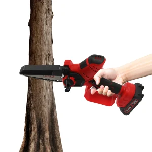 One-Hand Handheld Electric Compact Portable Chainsaw Rechargeable Battery Powered, for Tree Trimming and Branch Pruning Wood Cut