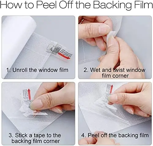 Matte Pure Window Privacy Film Frosted Glass Opaque Sun Blocking Covering Self-Adhesive Vinyl Decals for Bathroom Decoration - Image 6