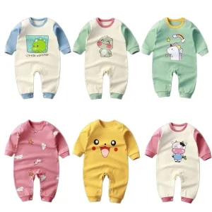 0-2 Age Baby Clothes Cartoon Long Sleeve Climbing Clothes Spring Autumn Newborn Underwear Jumpsuit Infantil Bodysuits Pajamas