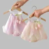 0-24M Newborn Girls Romper Dress 2026 New Summer Adorable Infant Baby Girls Tulip Decor Sling Princess Bodysuit Soft Clothes