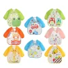0-3 Years Baby EVA Waterproof Anti-dirty Bib Long Sleeve Strap Coat Dirt Proof Soft Feeding Bib Cute Cartoon Pattern Burp Cloths