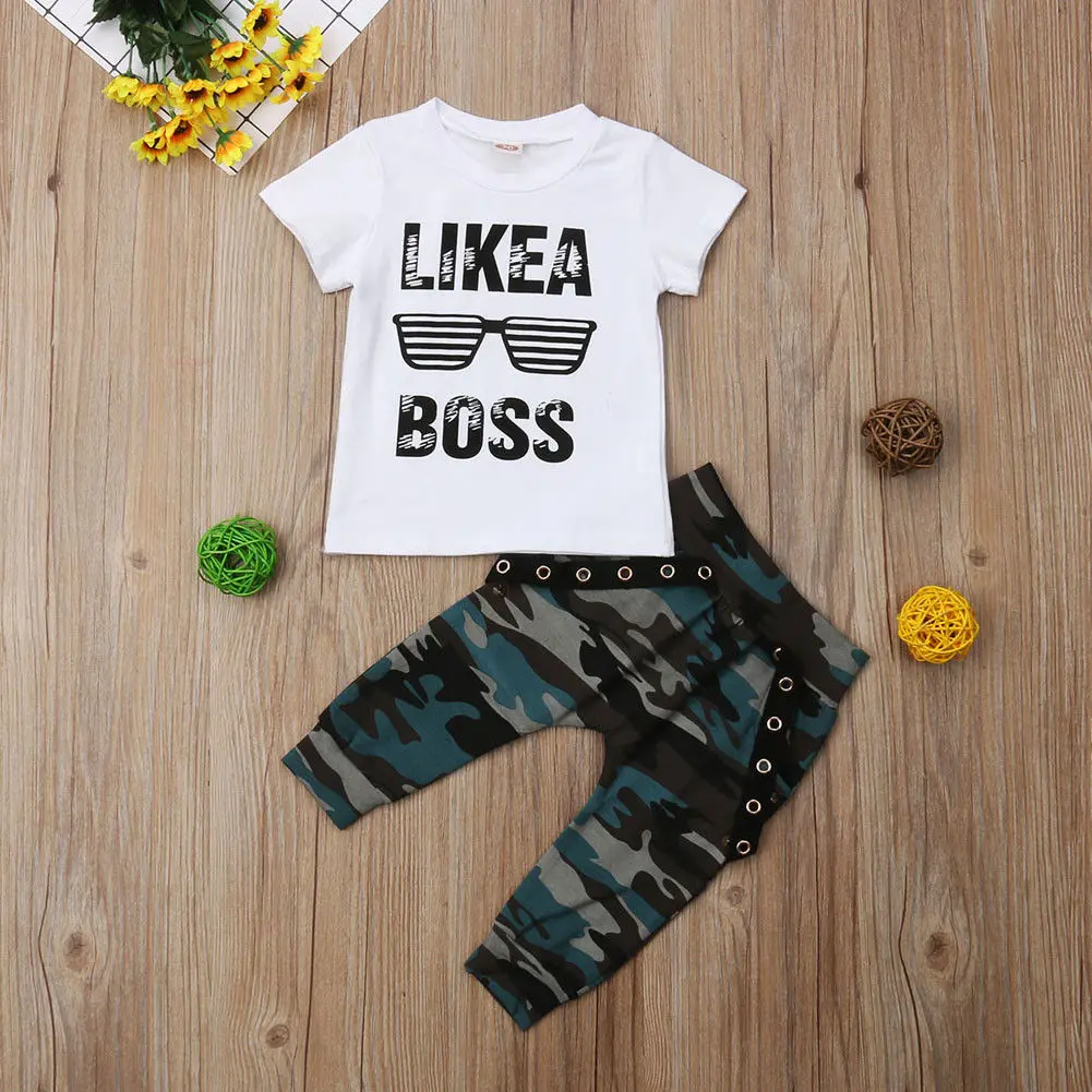 0-3Y Newborn Infant Toddler Baby Boy Clothes Set Kids Boys Cute Short Sleeve T-Shirt Top+Pants Outfits Clothing Set - Image 6