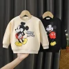 0-4 Age Baby Clothes Mickey Printed Children's Sweatshirt Long Sleeve Tops Loose Fashion Cartoon Autumn Clothing Thin Sweater