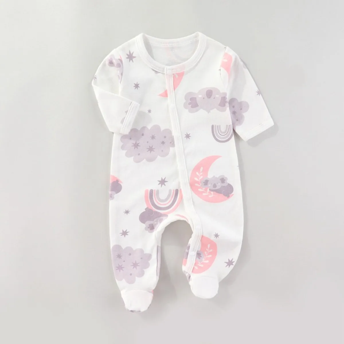 0-9 Month Infant Pure Cotton Comfortable Babygro Clothes Baby Boy Girl Spring Fall Cute Jumpsuit Toddler Daily Bodysuit Clothes - Image 2
