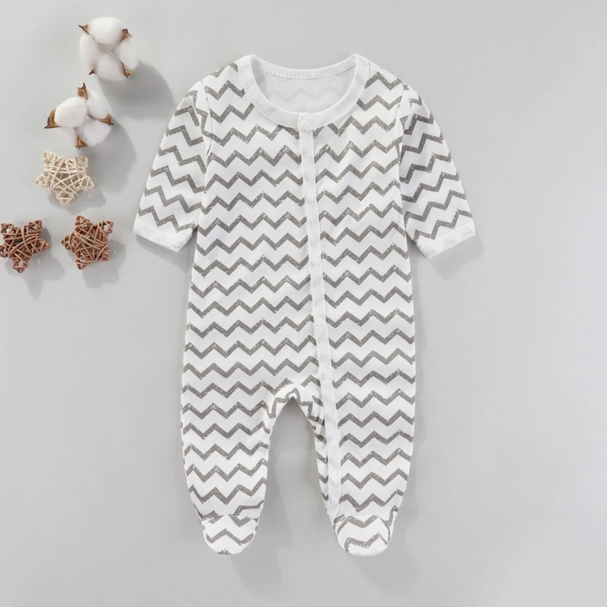 0-9 Month Infant Pure Cotton Comfortable Babygro Clothes Baby Boy Girl Spring Fall Cute Jumpsuit Toddler Daily Bodysuit Clothes - Image 5