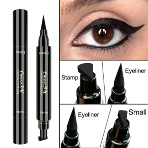 1 Pcs Black Wings Stamp Liquid Eyeliner Waterproof Smudge Proof Quick Dry Precise Tip Beginner Friendly Y2K Party & Daily Makeup
