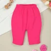 1 Pcs Soft Cotton Pants for Baby Girls, Spring Summer Newborn Trousers, Loose Comfortable Infant Leggings(Rose Pink)