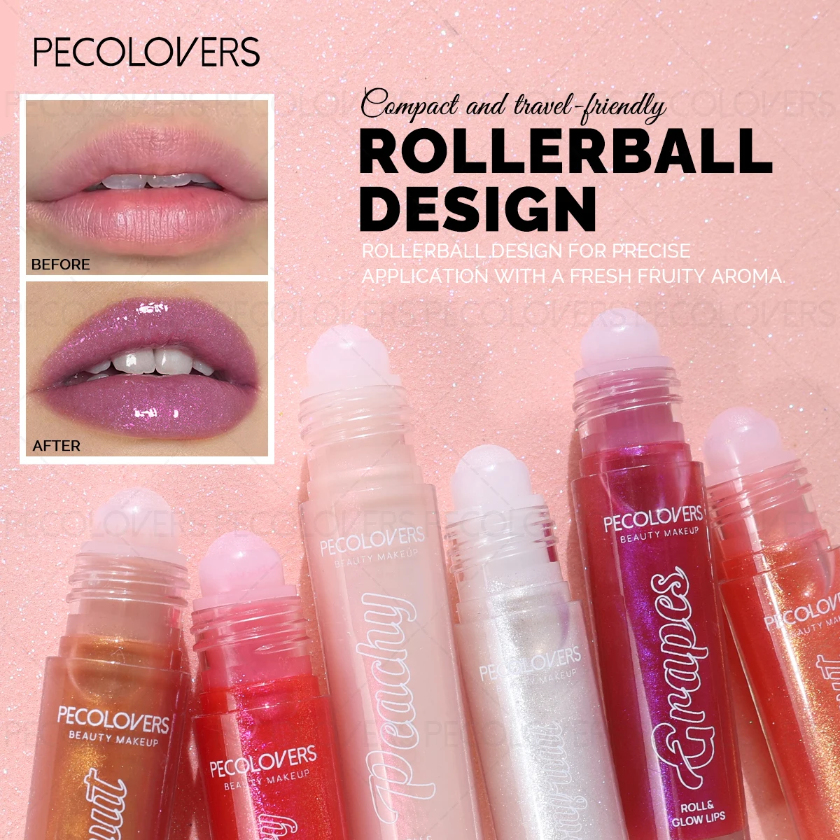1 Pcs Vibrant Colors Lip Glaze Lip Gloss, Long-lasting Moisturizing Lip Blam, Water Gloss Shine Lip Makeup, for All Skin Types - Image 4