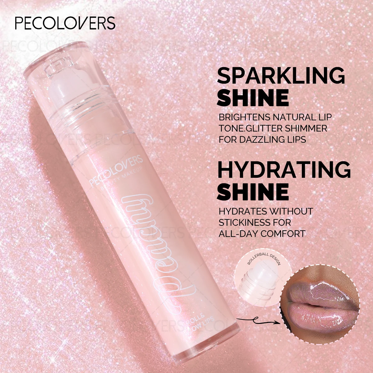 1 Pcs Vibrant Colors Lip Glaze Lip Gloss, Long-lasting Moisturizing Lip Blam, Water Gloss Shine Lip Makeup, for All Skin Types - Image 3