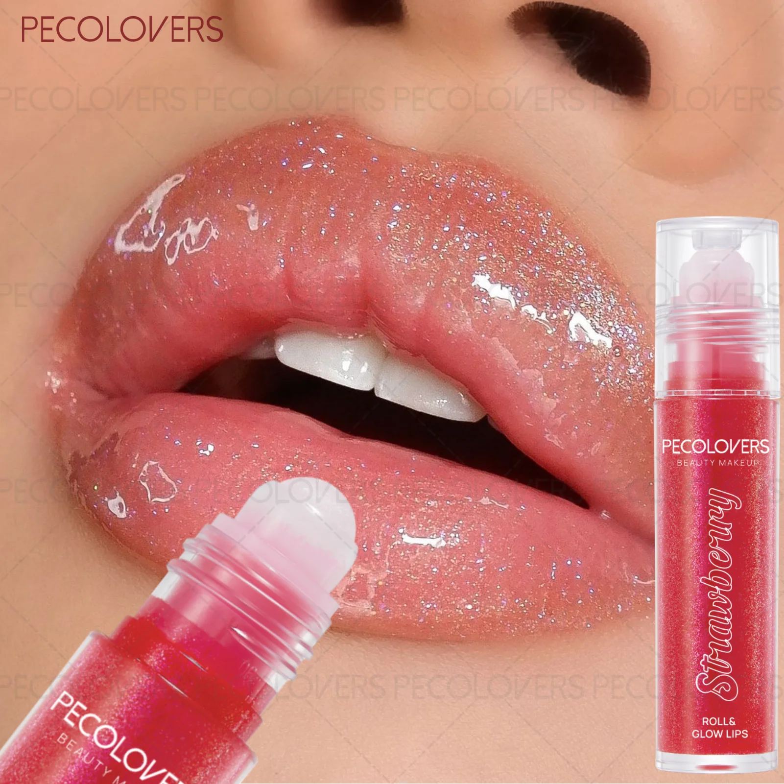 1 Pcs Vibrant Colors Lip Glaze Lip Gloss, Long-lasting Moisturizing Lip Blam, Water Gloss Shine Lip Makeup, for All Skin Types
