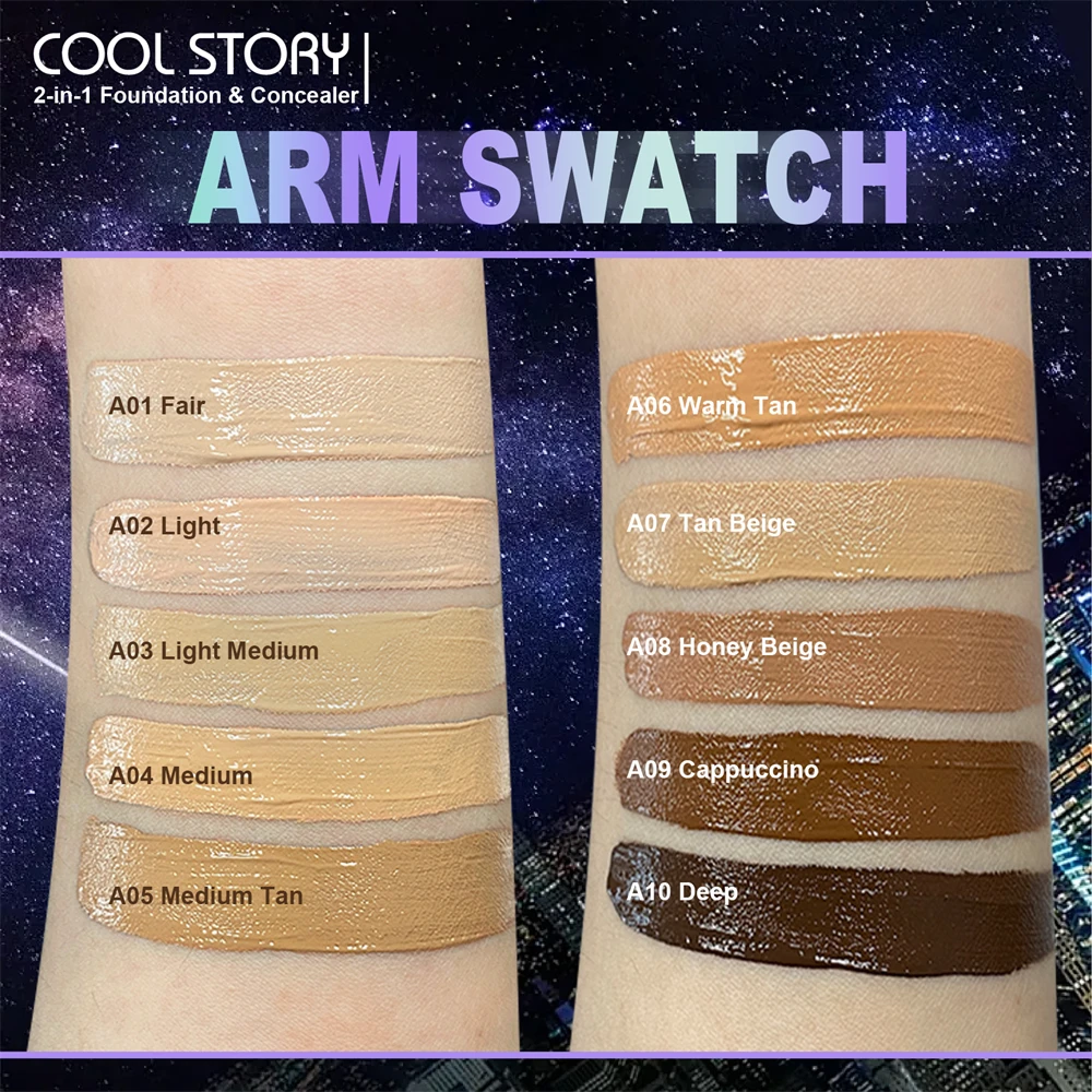 10 Color Lasting Face Foundation Cream Oil-Control Matte BB Cream Liquid Full Coverage Waterproof Hydrating Brighten Concealer - Image 6