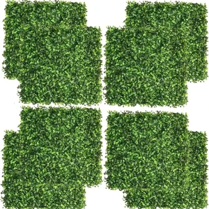 10 Pcs 25 CM Artificial Eucalyptus Hedge Wall Panel Garden Artificial Vertical Garden Fake Plant Grass Boxwood Wedding Decor