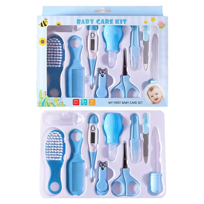 10PCS/Set Baby Health Care Kit Kids Nail Hair Health Care Thermometer Grooming Brush Clipper Teether Toothbrush Baby Essentials - Image 6