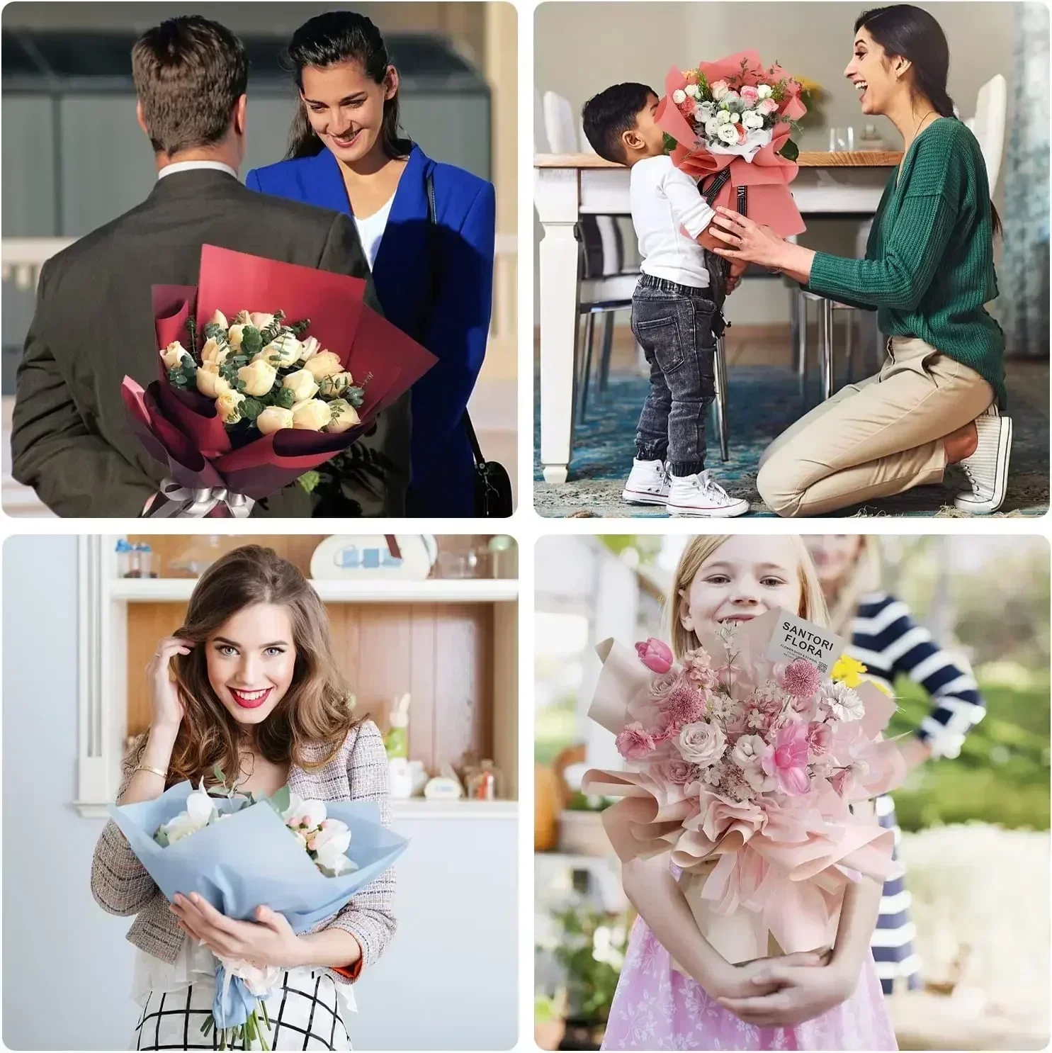 10Pcs 50*66cm Tissue Paper Flower Bouquet Wrapping For Florist Wedding Birthday Party Gift Packing Decor DIY Crafts - Image 5