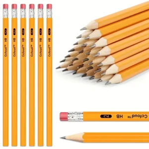 10Pcs /Lot Sketch Pencil Wooden Lead Pencils HB Pencil with Eraser Children Drawing Pencil School Writing Stationery