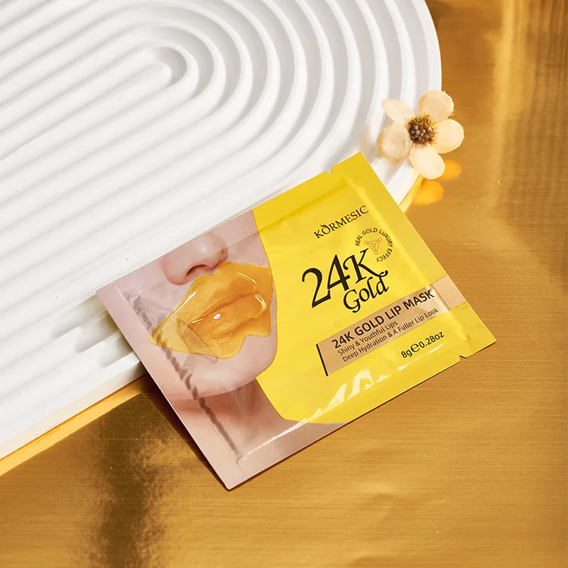10pcs 24K Golden Crystal Collagen Lip Mask Moisturizing Plump Lips Gel Masks Nourishing Hydrating Lip Plumper Lips Skin Care - Image 2