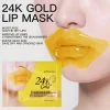 10pcs 24K Golden Crystal Collagen Lip Mask Moisturizing Plump Lips Gel Masks Nourishing Hydrating Lip Plumper Lips Skin Care