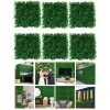 10pcs Artificial Plants Grass Wall Panel Boxwood Hedge Greenery UV Protection Green Decor Privacy Fence Backyard Screen Wedding